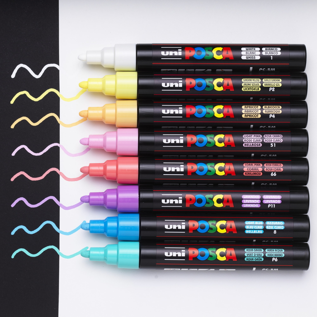 Posca PC5M Soft colors 8p