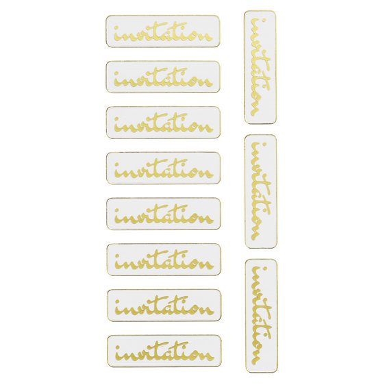 Foilstick. Invitation guld DK