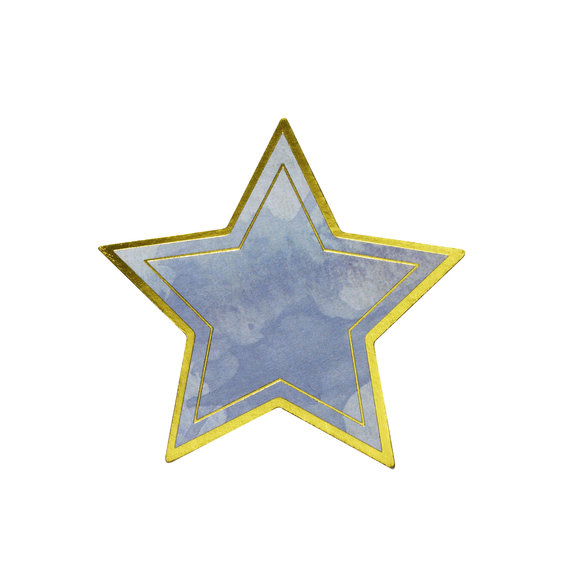 Cut-Outs Stjärna aqua 20st