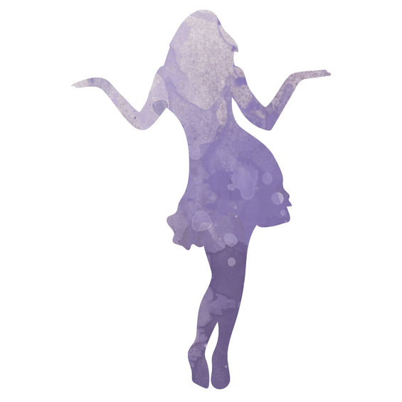 Cut-Outs Silhuett lila 20st