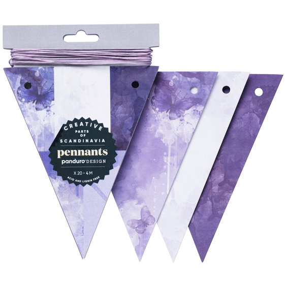 Flaggirlang/vimplar 3,6m lila