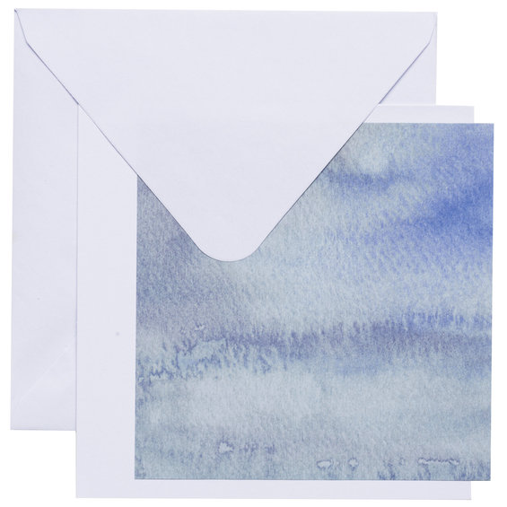 Kortkit kvadrat akvarell aqua