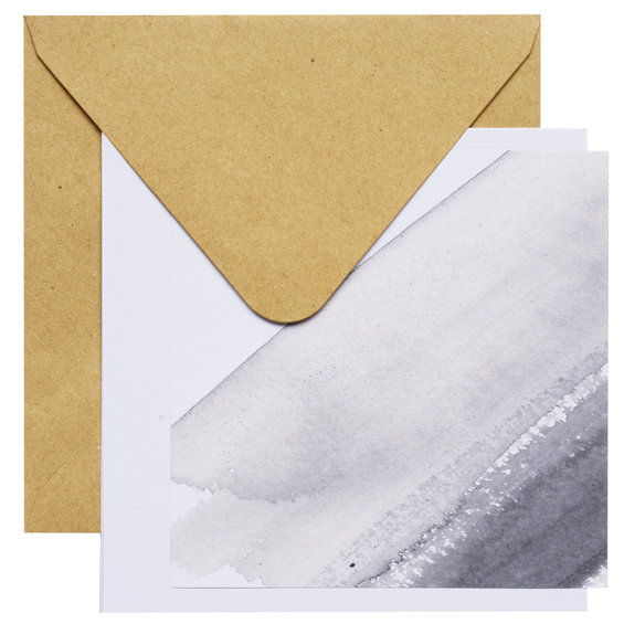 Kortkit kvadrat akvarell svart