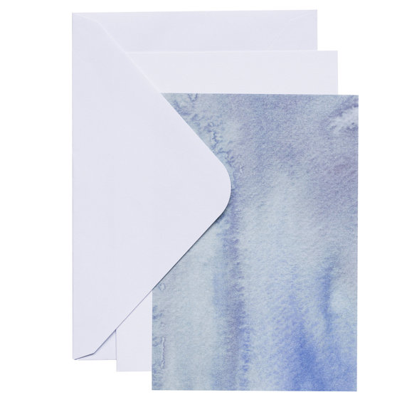 Kortkit A6 akvarell aqua 10p