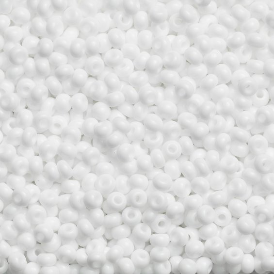 Rocaillespärla 9/0 vit opak