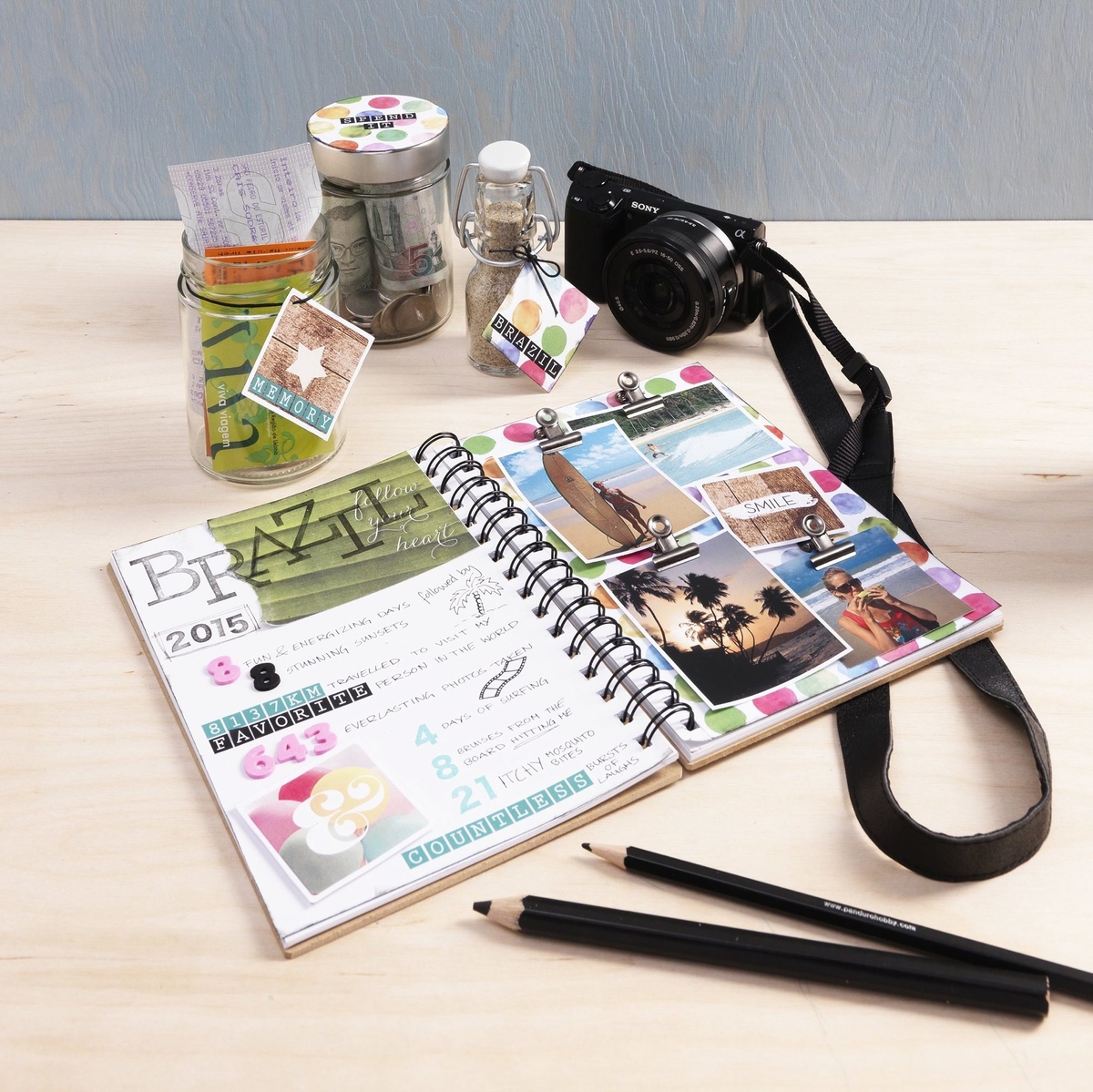 Memory book travel the world