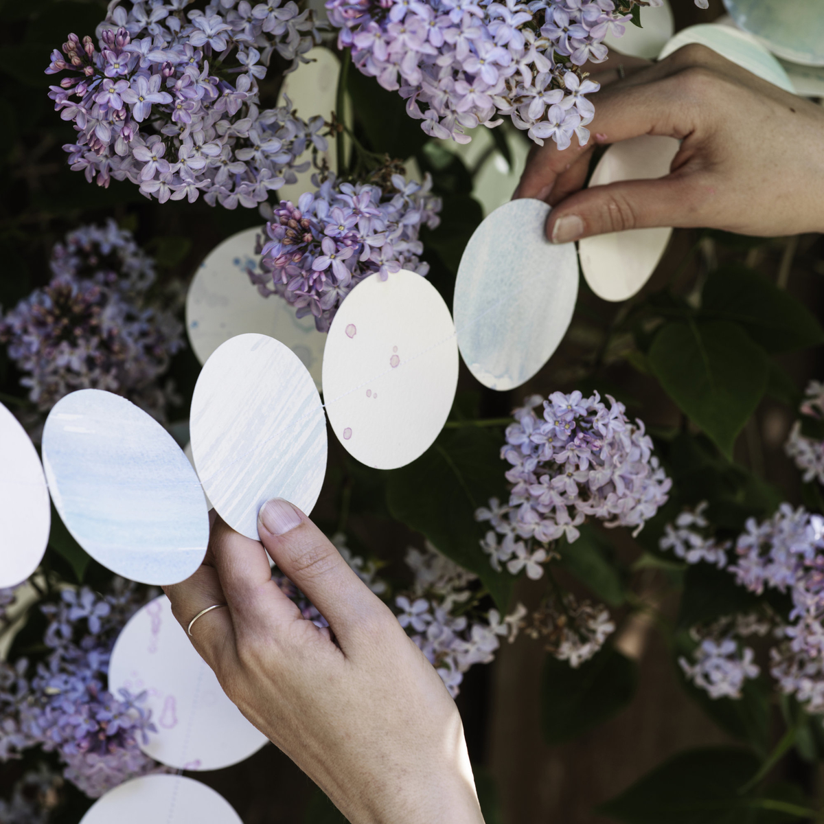 Girlang med akvarellfärg